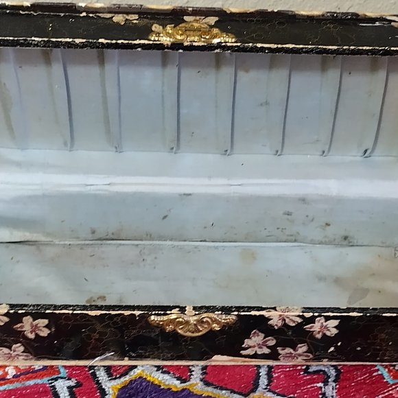 Large Victorian Wood and Celluloid Glove / Brush Box - Edwardian - Picture 12 of 15